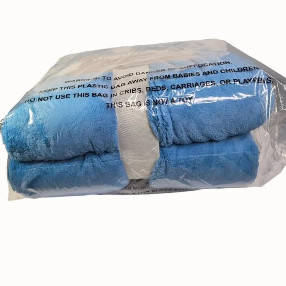 Daydream By Berkshire Home Throw Blanket 60 X 80 Blue Soft Plush Polyester‎ New
